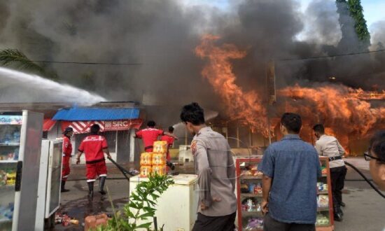 Tiga Kios di Dekat Polres Merauke Terbakar